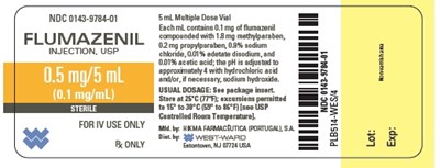 5 mL Vial Label (1000570 0143 9784 01 Flumazenil 5 mL)